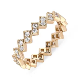 18ct Rose Gold 0.69ct Diamond Stacking Ring