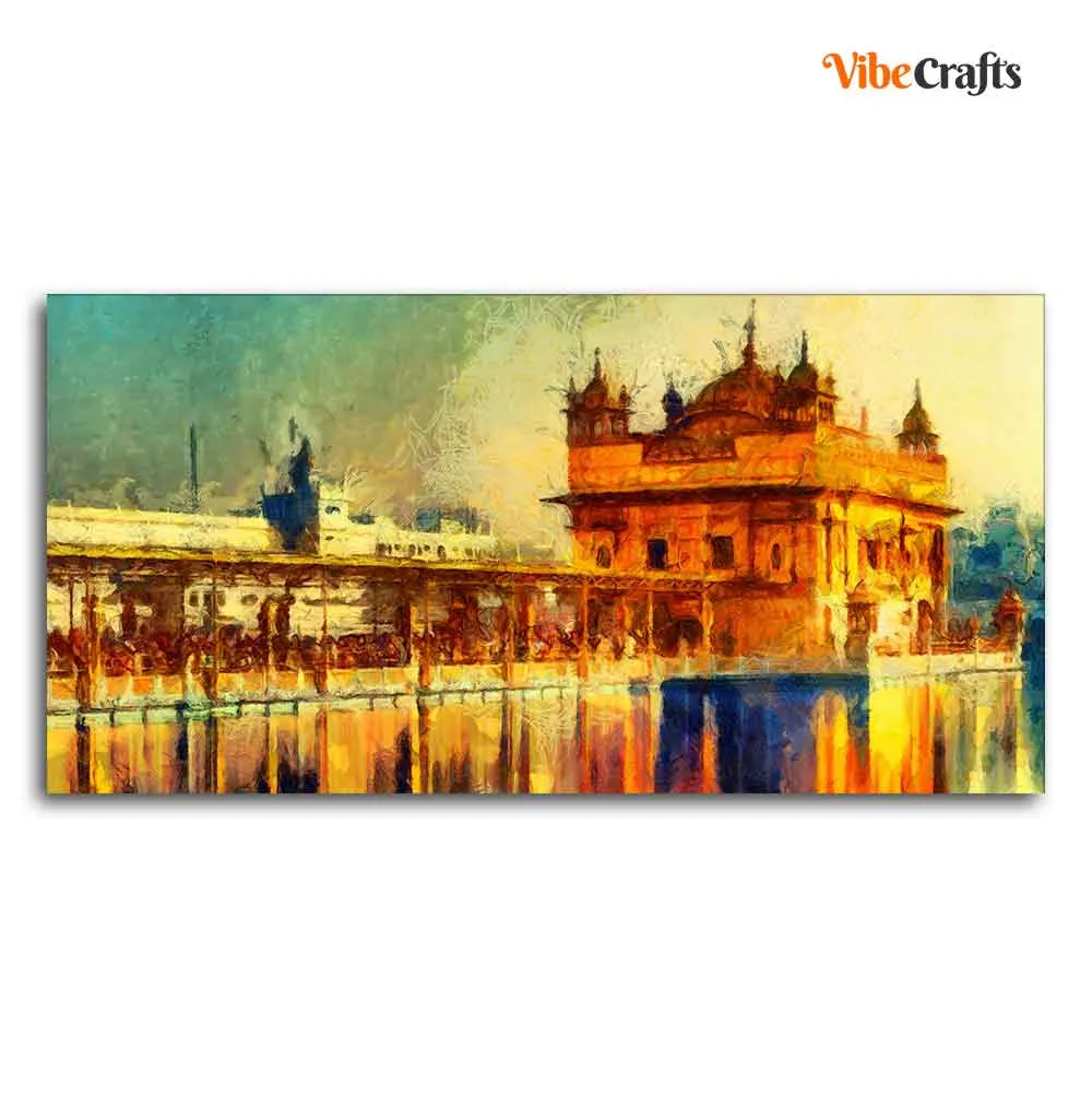 A Classic Wall Painting of Golden Temple