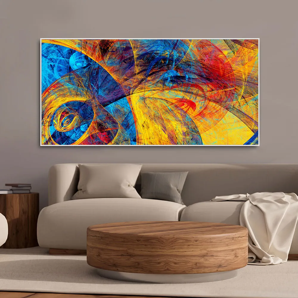 Abstract Beautiful Colorful Textured Design Premium Canvas Wall Painting