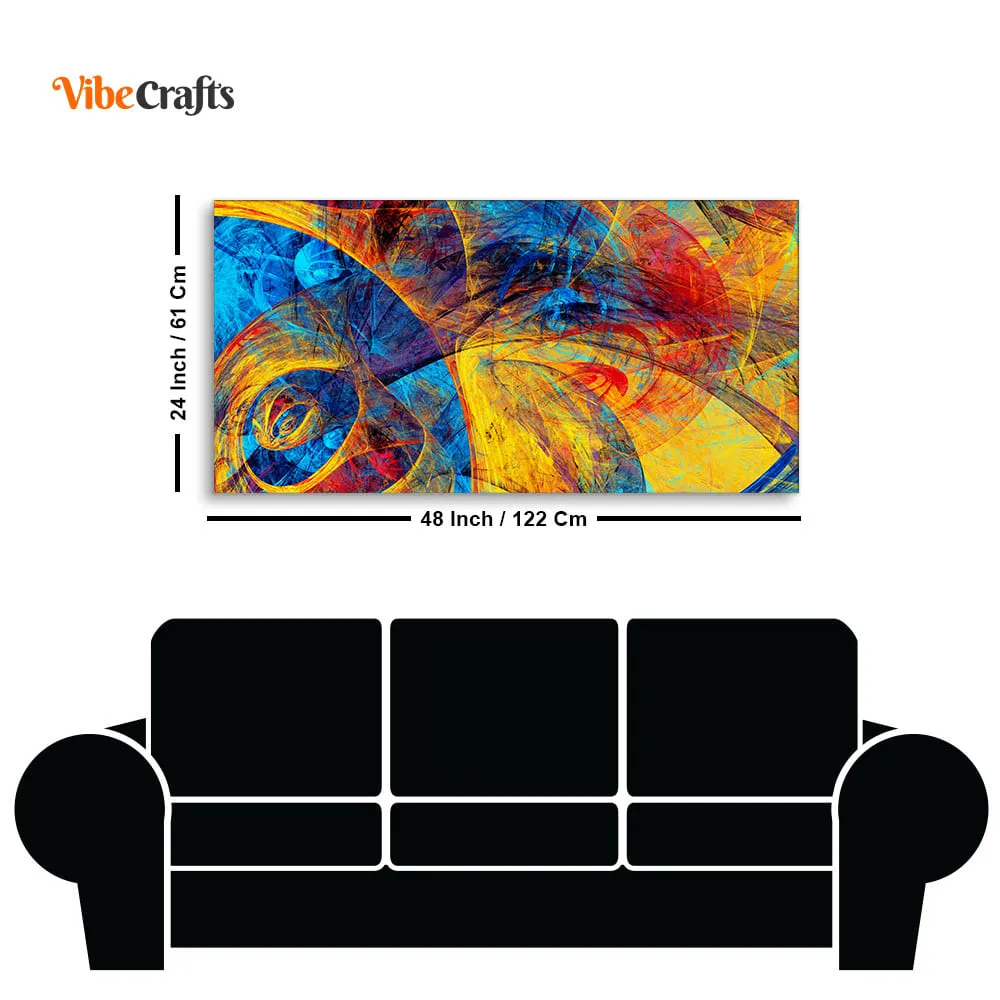 Abstract Beautiful Colorful Textured Design Premium Canvas Wall Painting