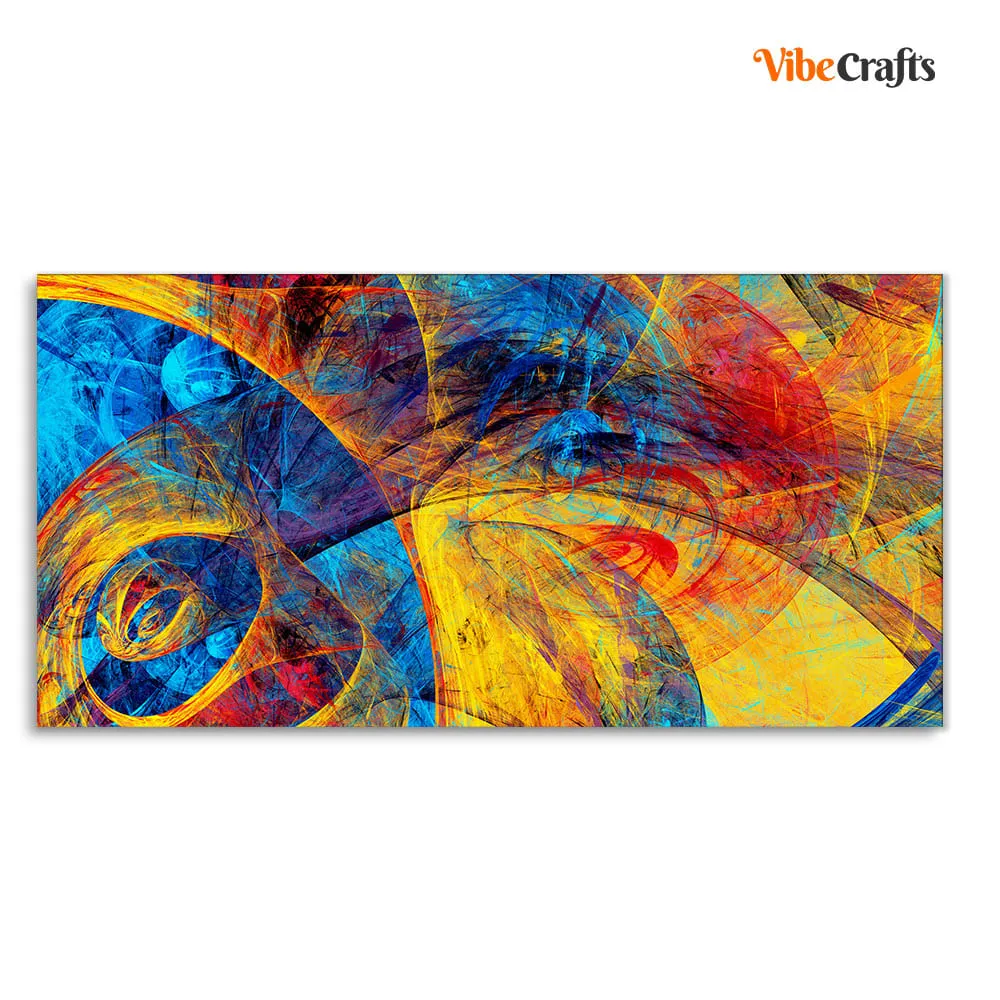 Abstract Beautiful Colorful Textured Design Premium Canvas Wall Painting