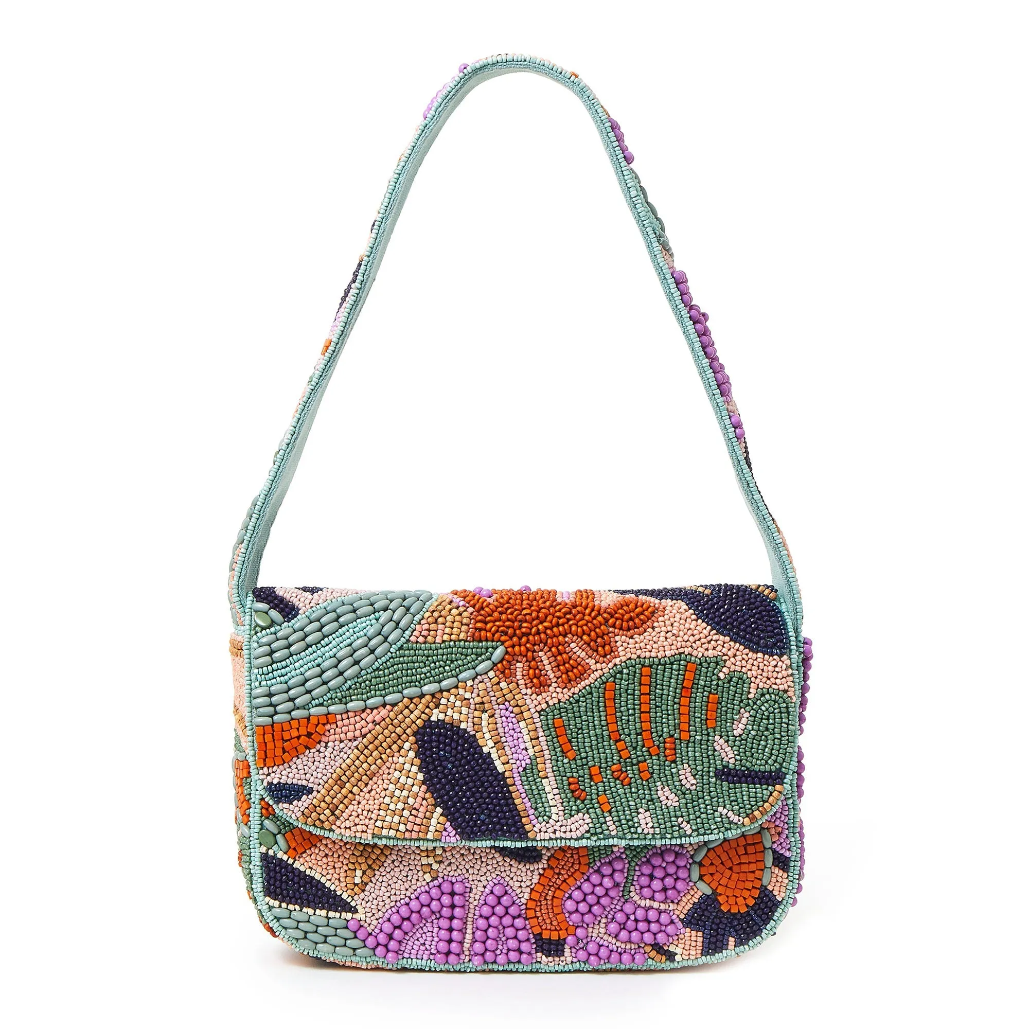 Accessorize London Women's Multi Color Palm Hand-beaded Shoulder Bag