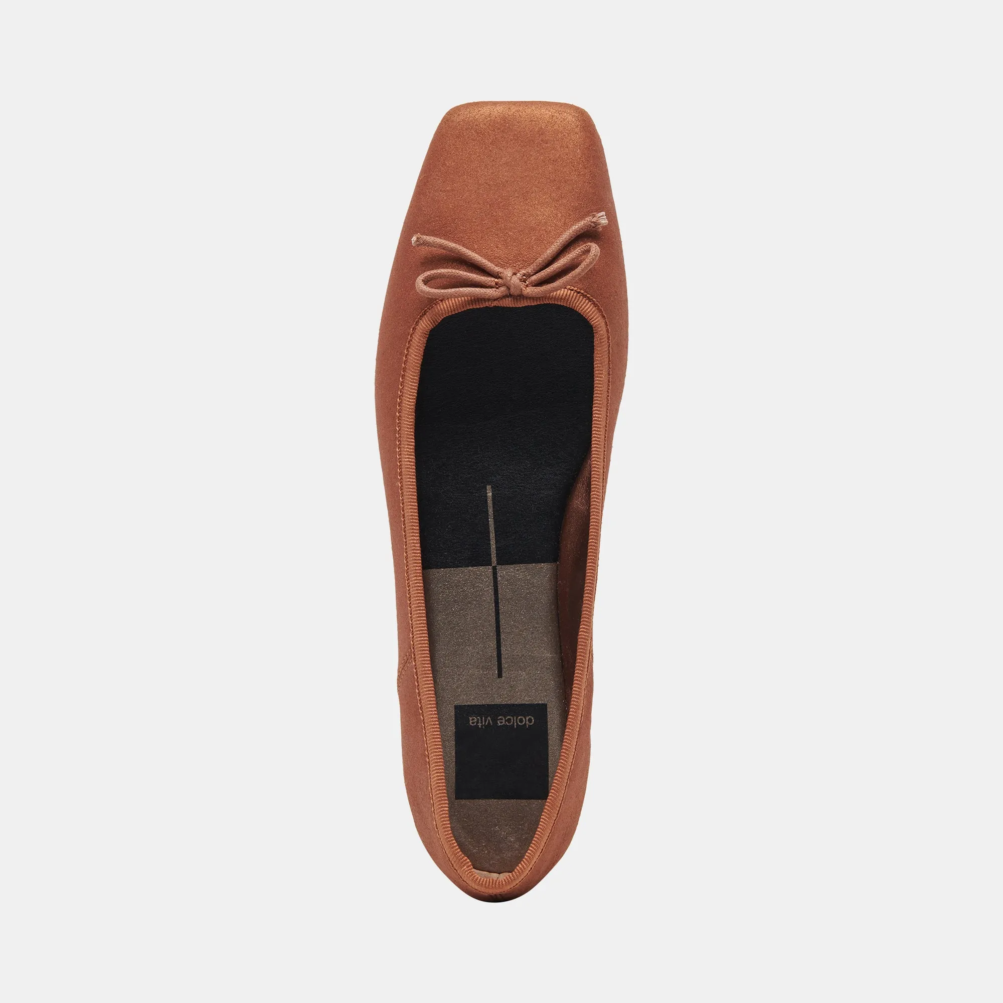 ANISA BALLET FLATS COPPER METALLIC SUEDE - re:vita