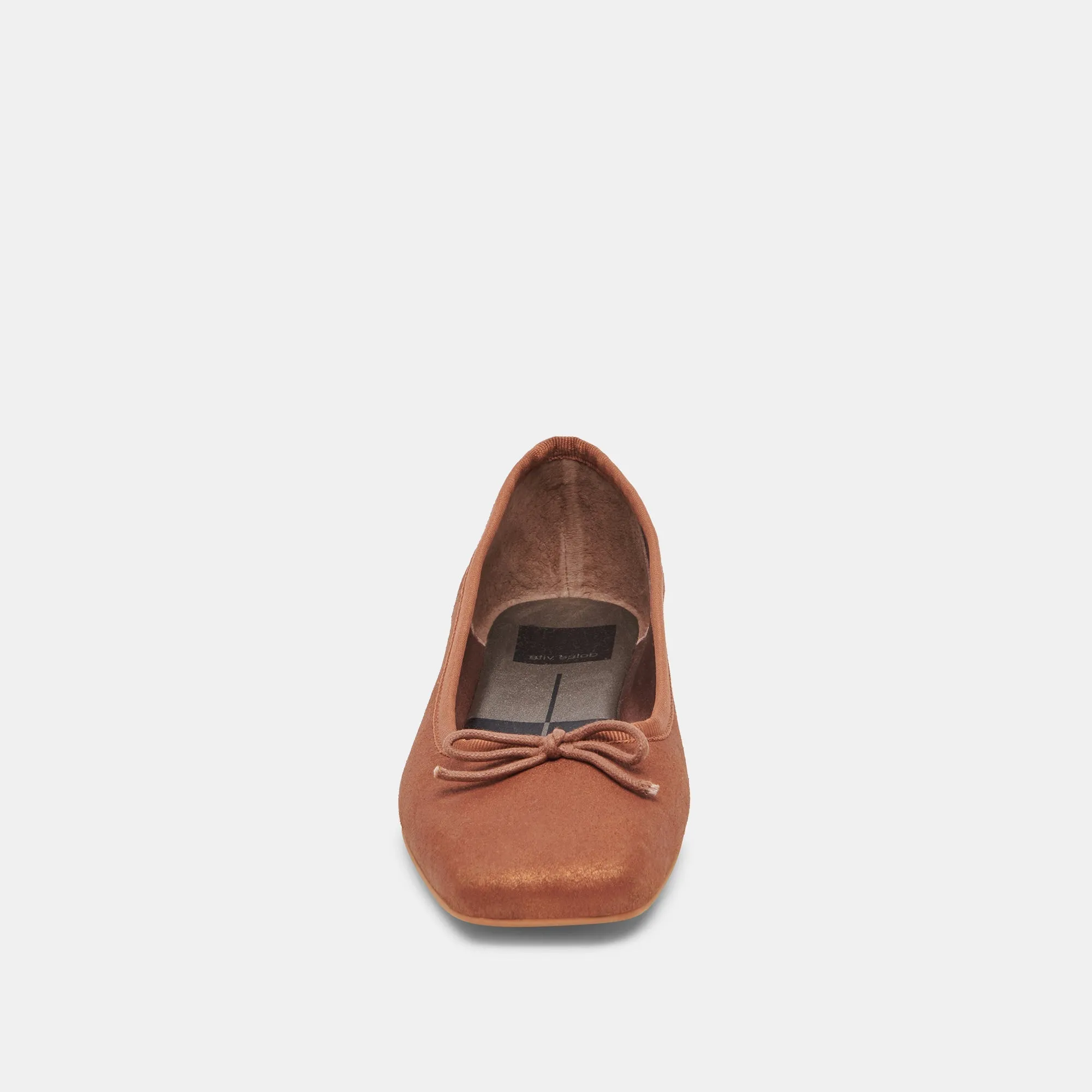 ANISA BALLET FLATS COPPER METALLIC SUEDE - re:vita