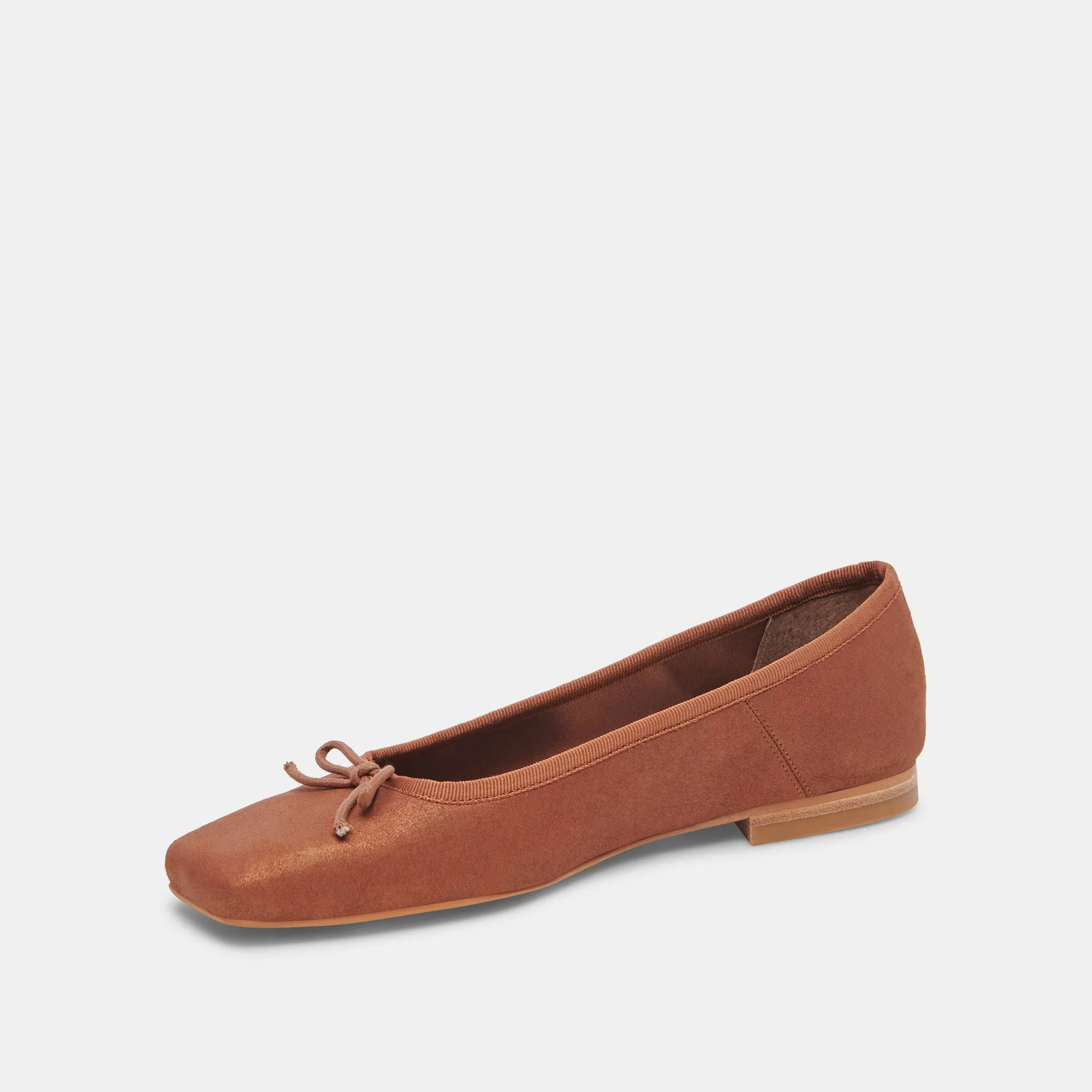 ANISA BALLET FLATS COPPER METALLIC SUEDE - re:vita