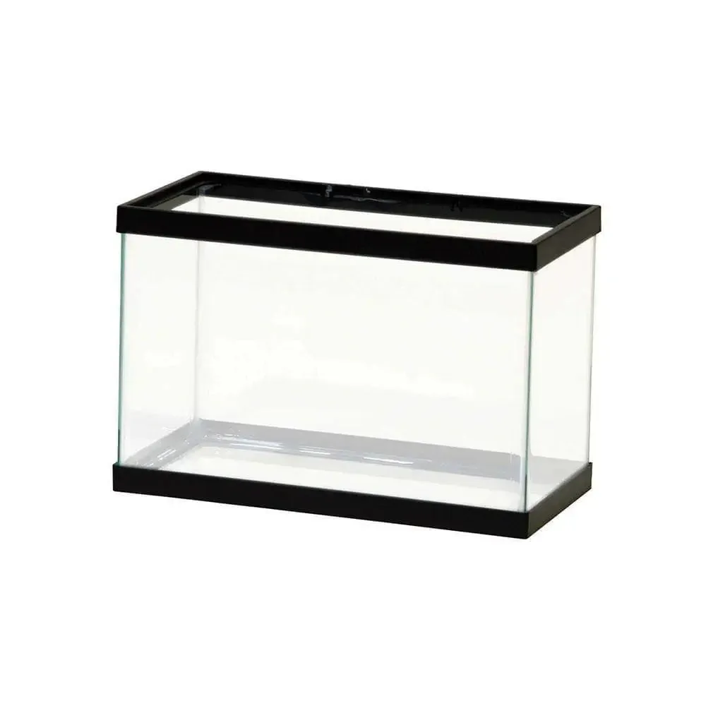 Aqueon® Standard Glass Rectangle Aquarium Black Frame/Clear Silicone Color