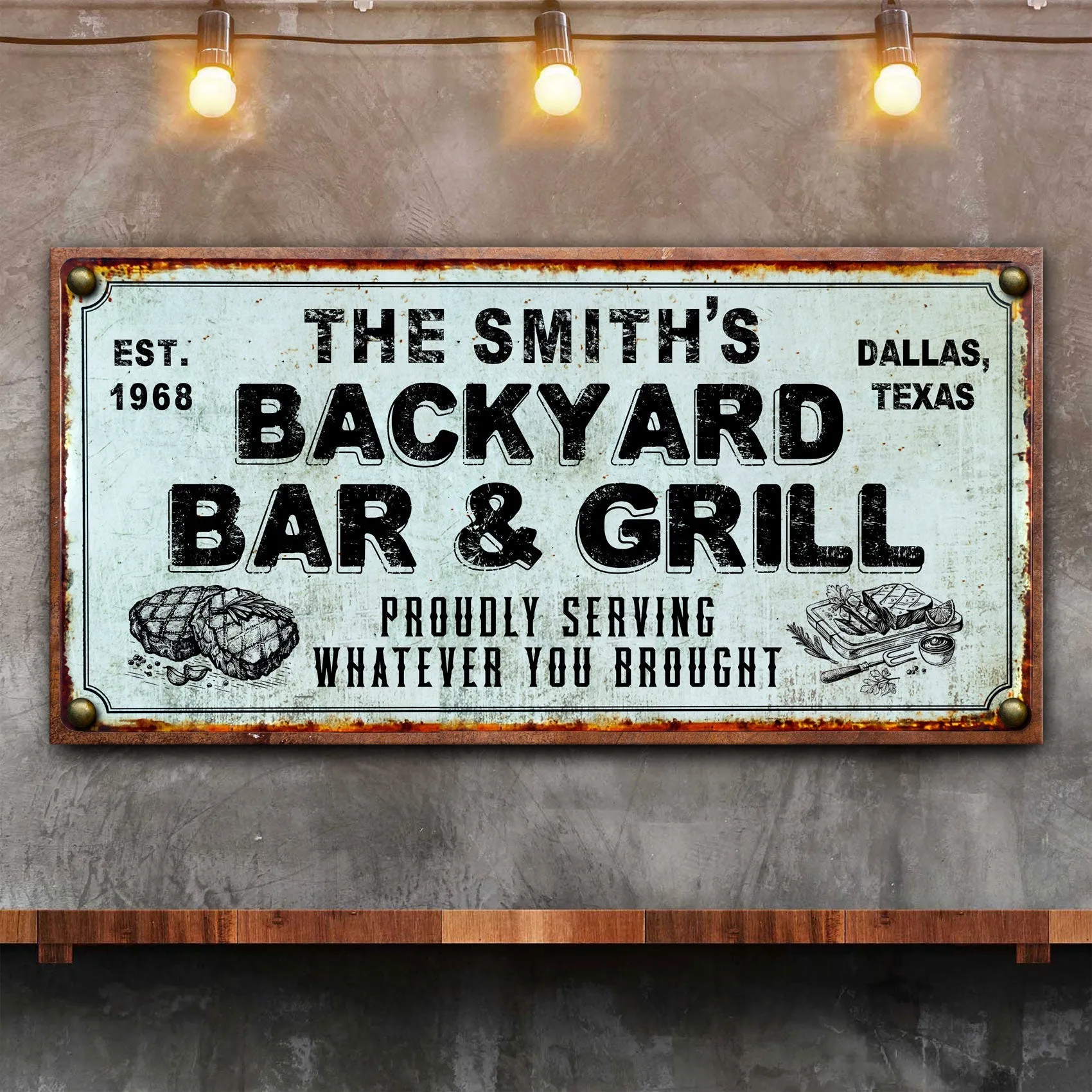 Backyard Bar & Grill Sign XXIV