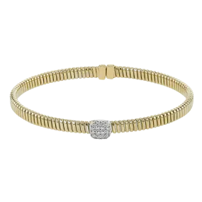 Bangle in 18k Gold with Diamonds