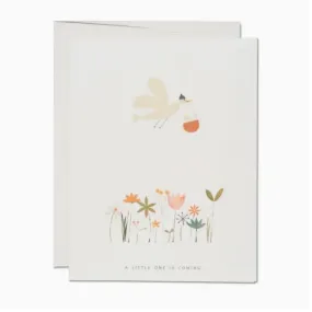 Birdie in Basket Baby card