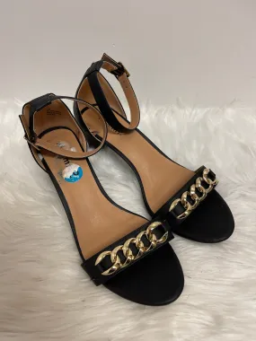 Black & Gold Shoes Heels Block White Mountain, Size 10