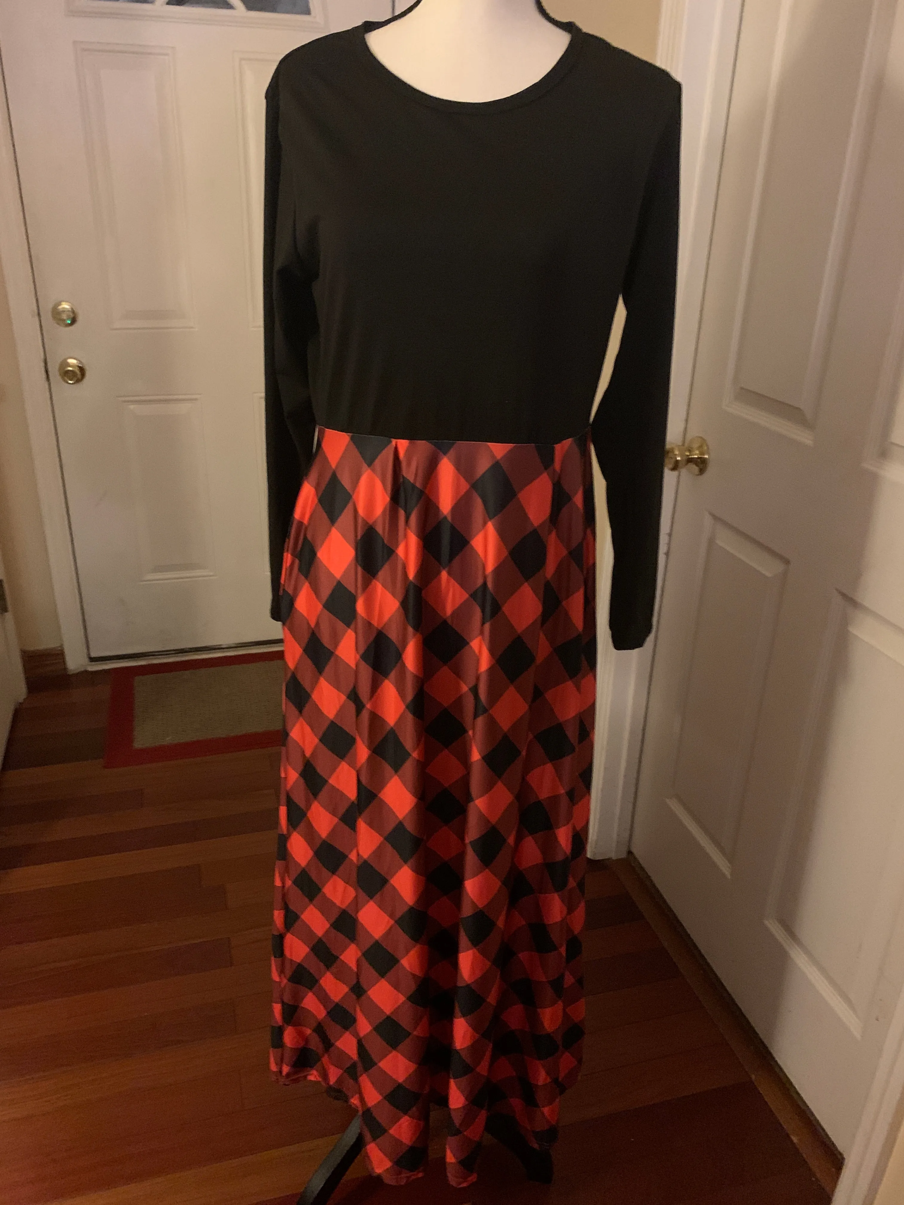 Black & Red Maxi Dress