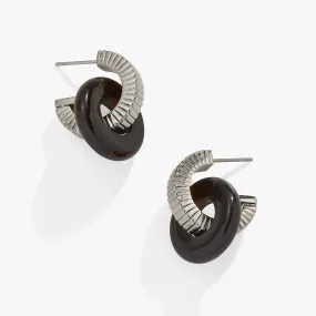 Black Onyx Textured Earrings