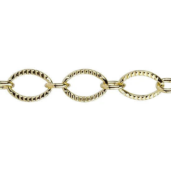 Brass Chain - Round Cable 11.4mm - By the Foot