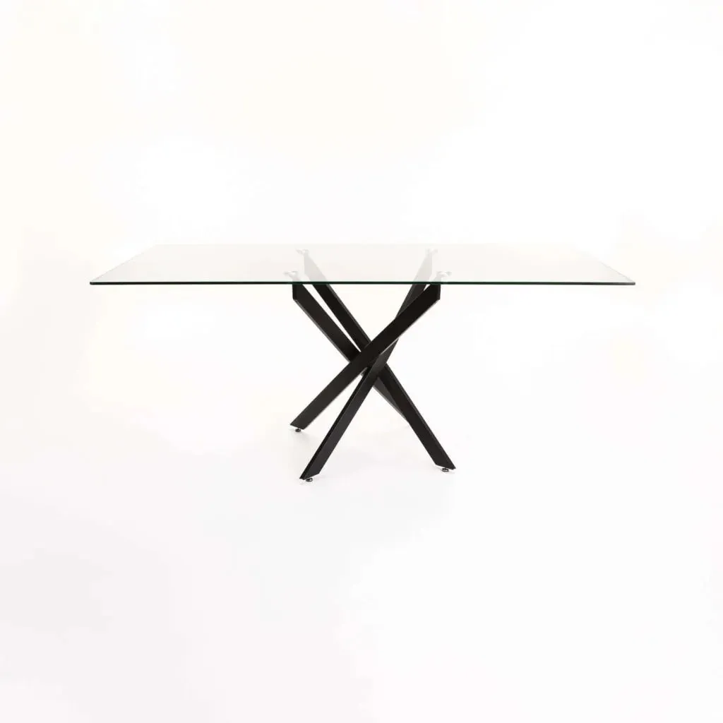 CAM 180x90cm GLASS TOP DINING TABLE