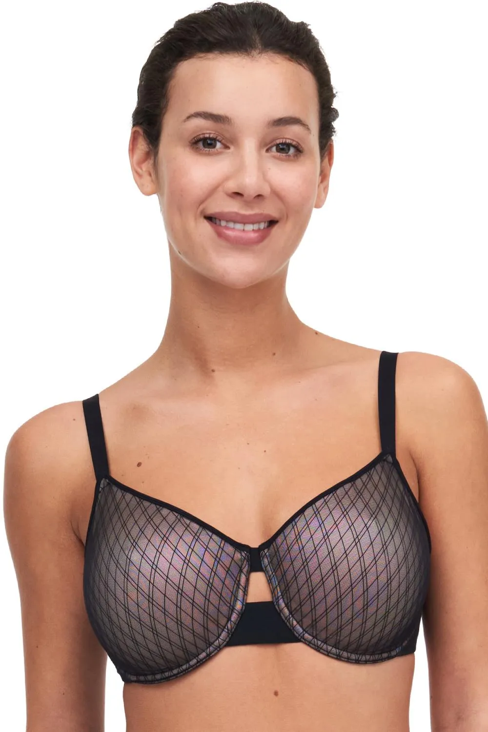 Chantelle Smooth Lines Seamless Bra, Black Beige (C11N1)