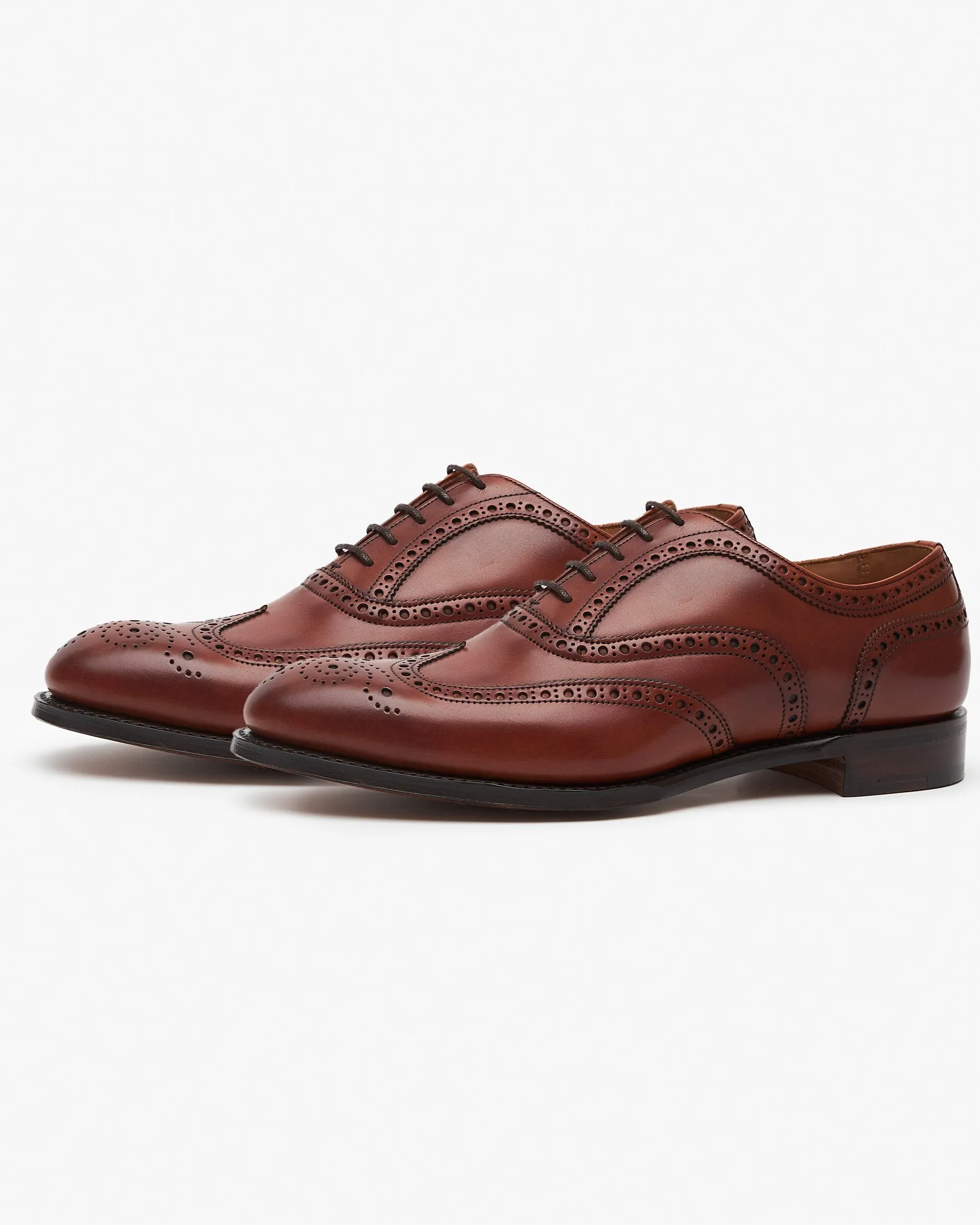 Cheaney Arthur III Oxford Brogue - Dark Leaf Burnished Calf Leather