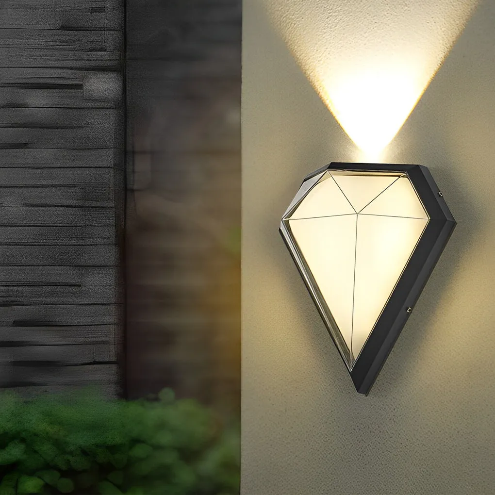 Creative Geometric LED Waterproof Black Modern Wall Lamp Exterior Lights