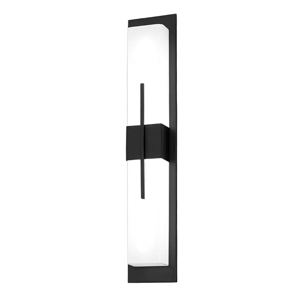 Creative Rectangular LED Waterproof Black Modern Outdoor Wall Lamp