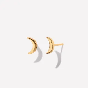 Crescent Moon Studs