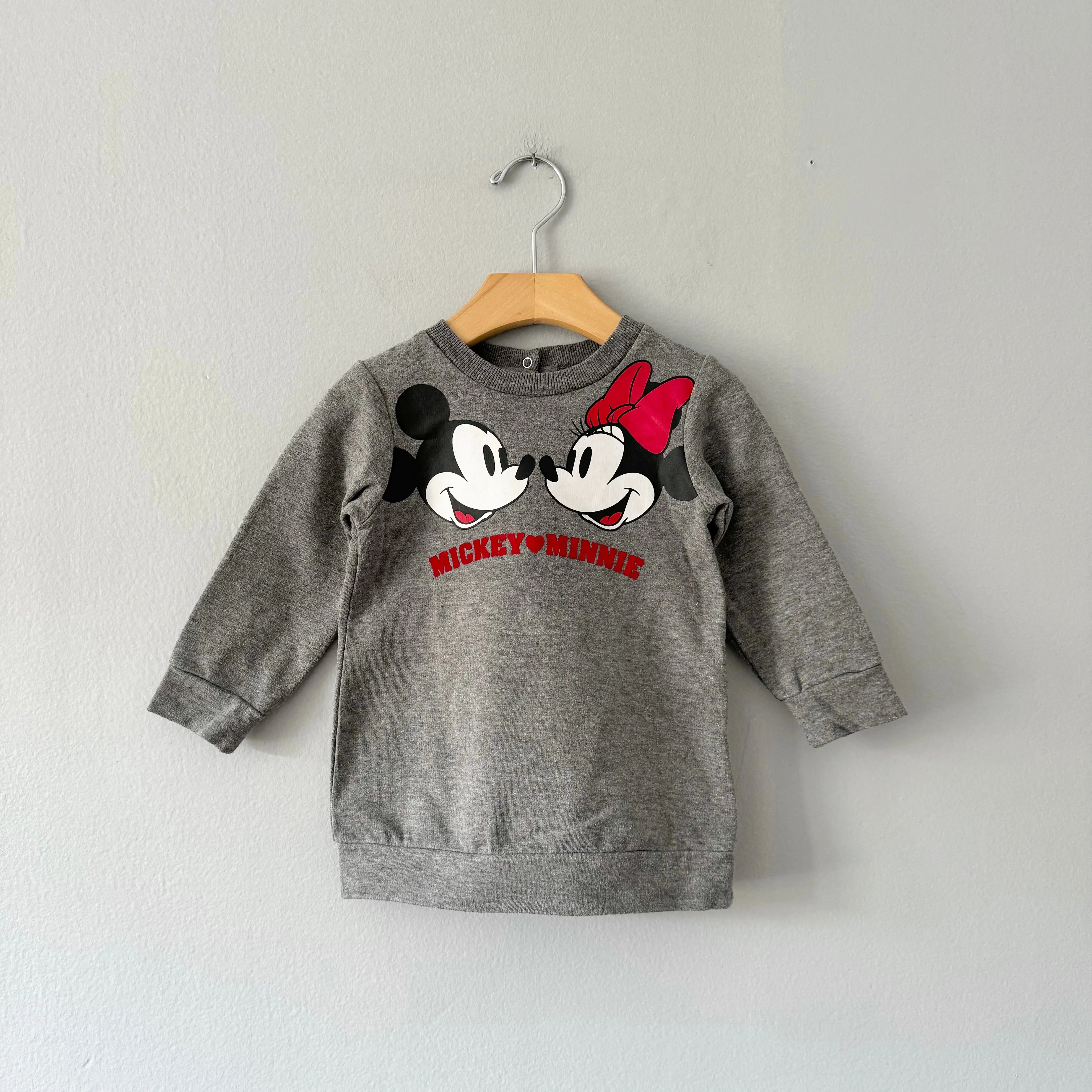 Disney / Mickie and Minnie sweatshirt dress / 24M