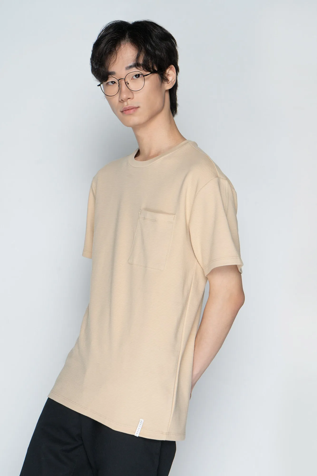 Dress Code Textured T-Shirt with Pocket