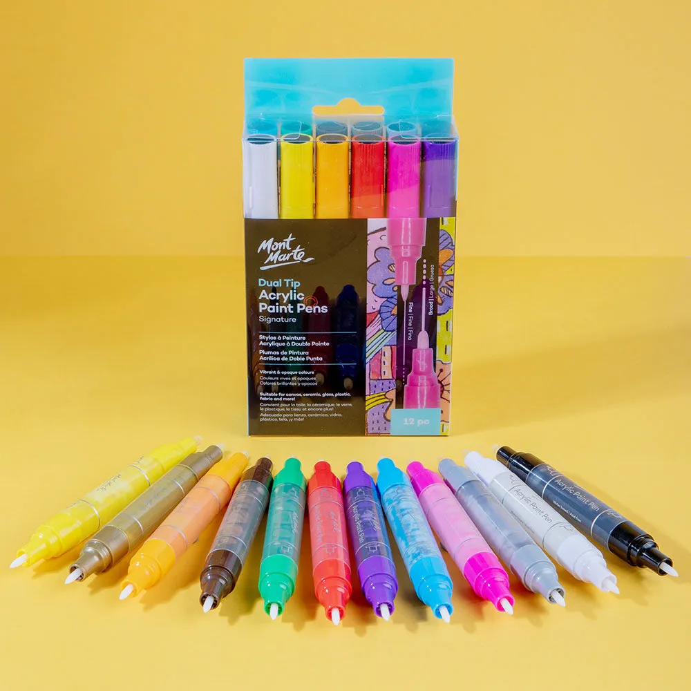 Dual Tip Acrylic Paint Pens Signature 12pc