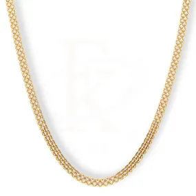 Dual Tone Gold Flat Chain in 22KT - FKJCN22K2152