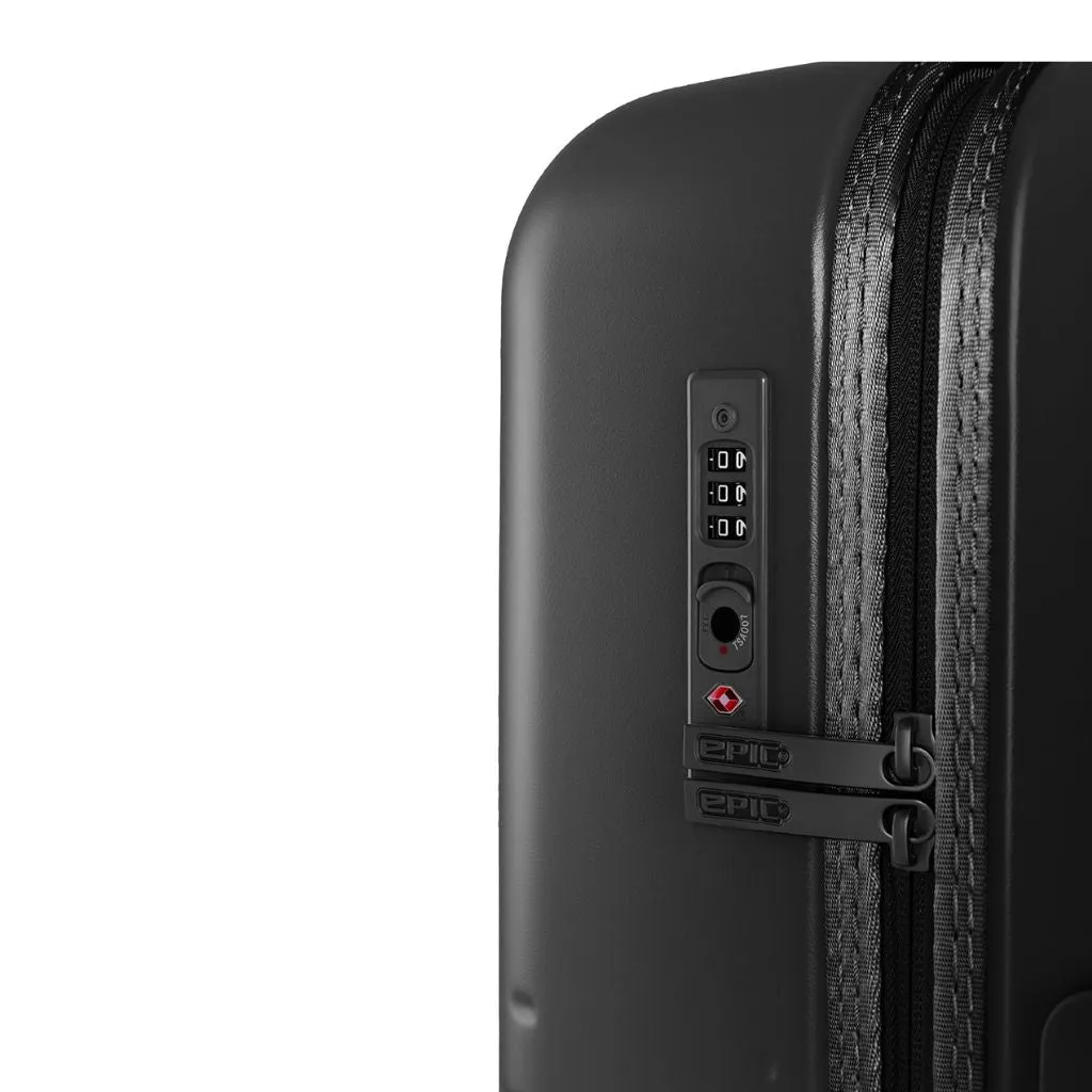 Epic Spin 75cm Large Lightweight Suitcase - Matt Black