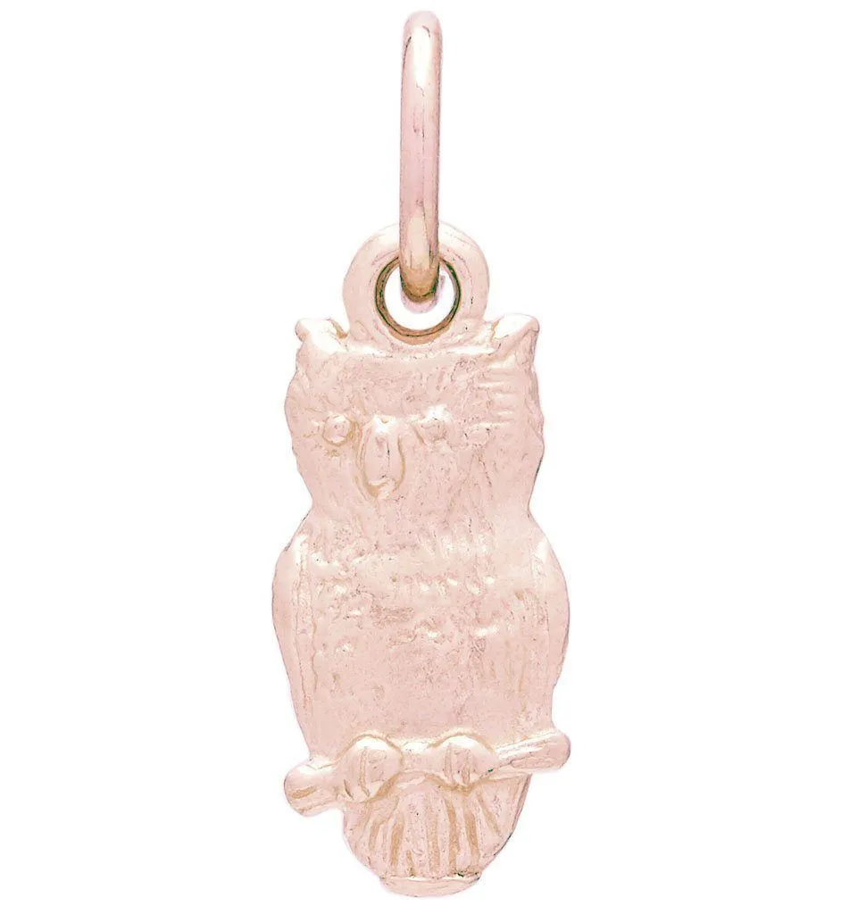 Flat Owl Mini Charm