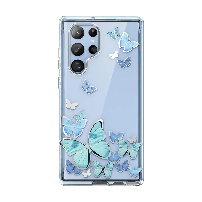 Galaxy S22 Ultra Cosmo Case - Blue Butterfly