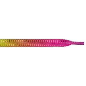 Glitter 3/8 Flat Laces - Colorful Gradient (1 Pair Pack) Shoelaces