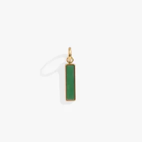 Green Aventurine Gemstone Interchangeable Bar Charm