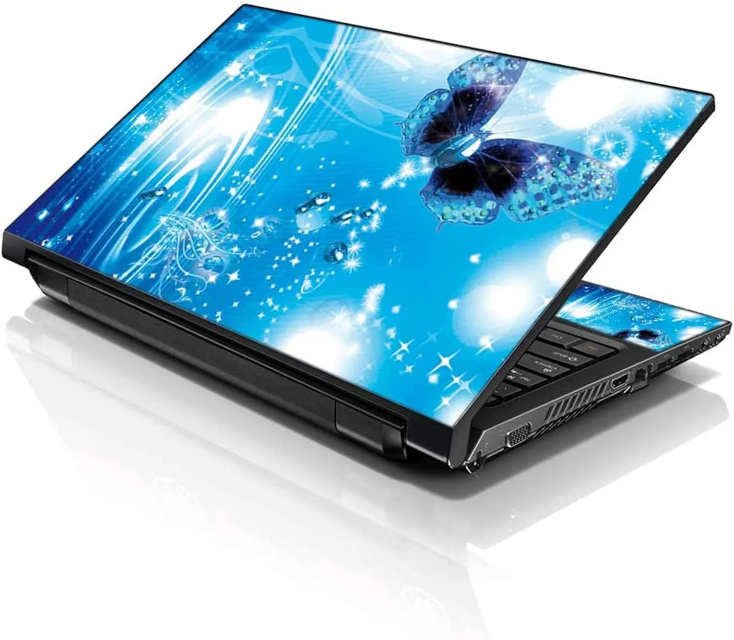 Laptop Notebook Skin Decal with 2 Matching Wrist Pads - Water Butterfly