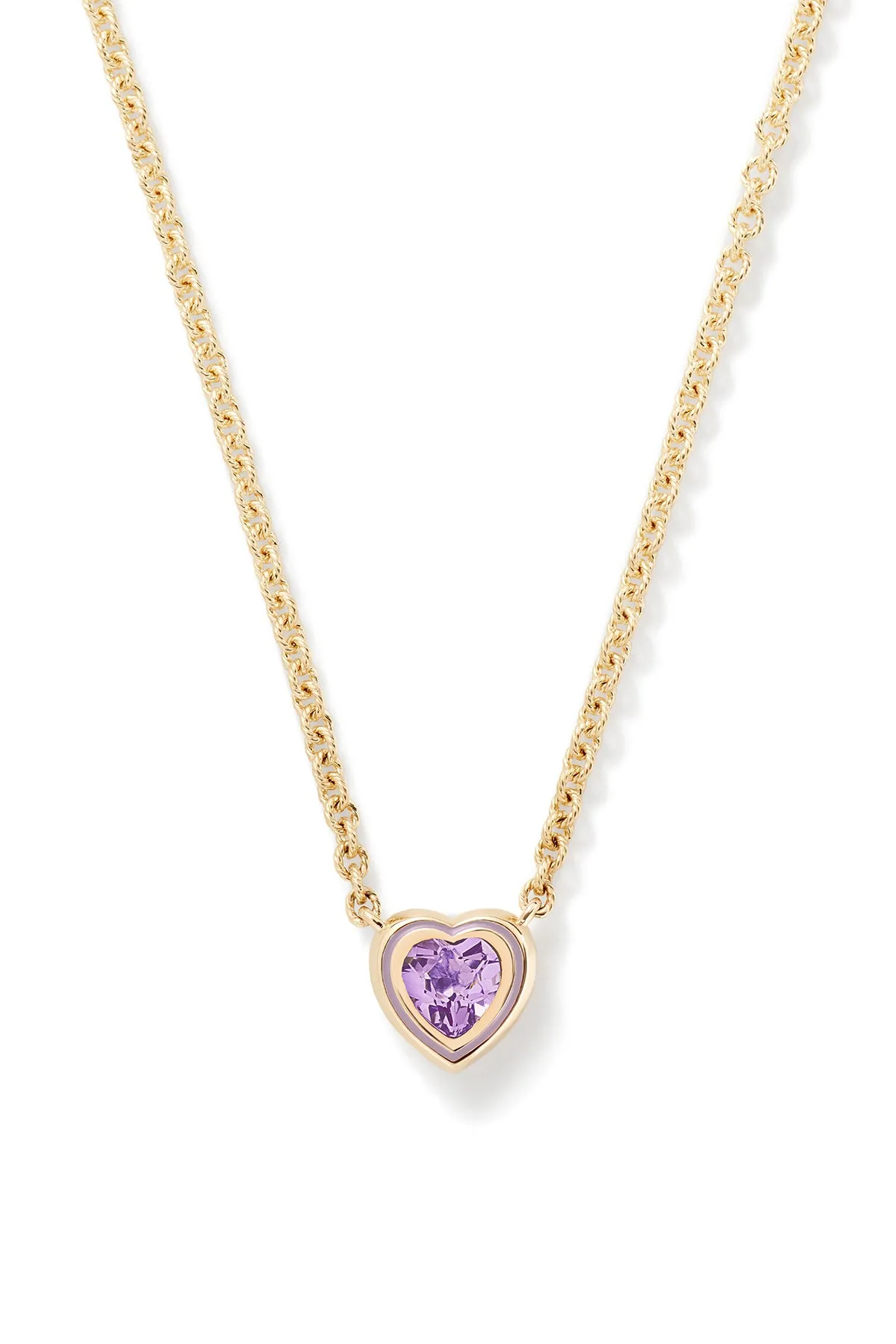 Madison Necklace with Heart Bezel Stone