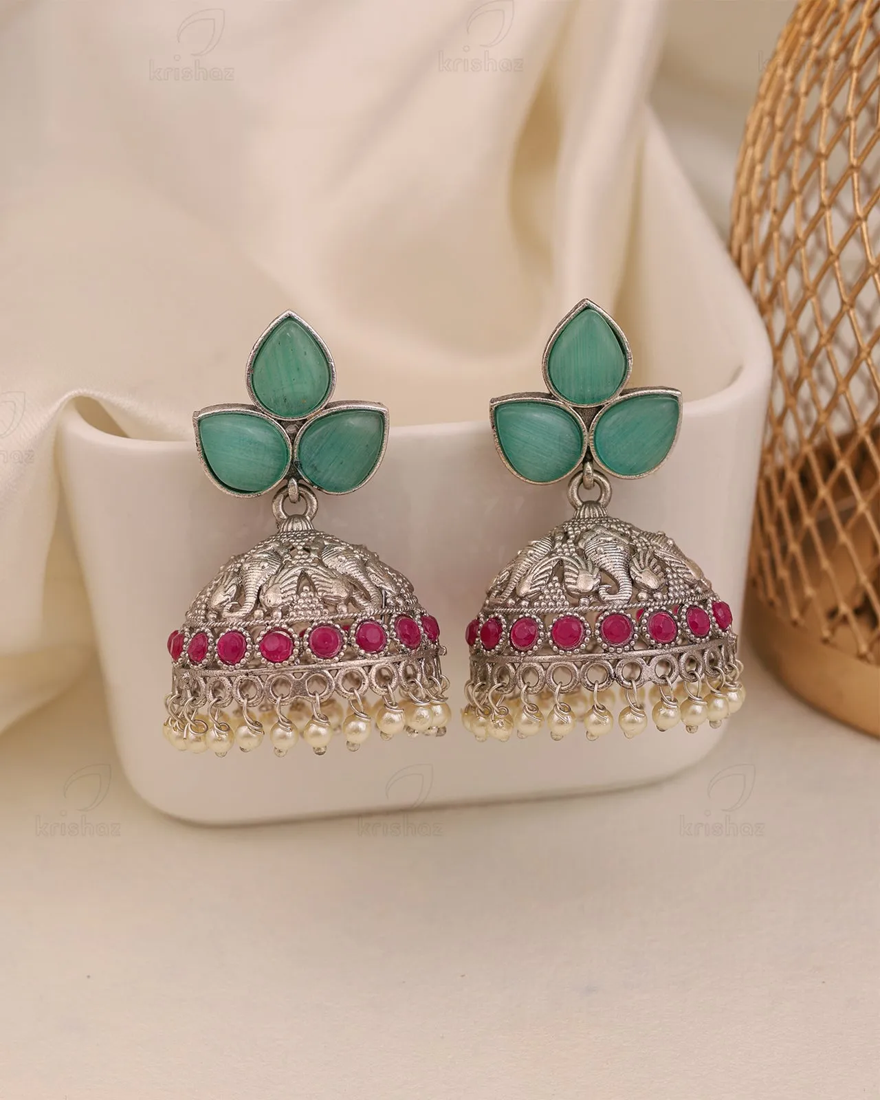 Mayuksh Jhumki Earrings