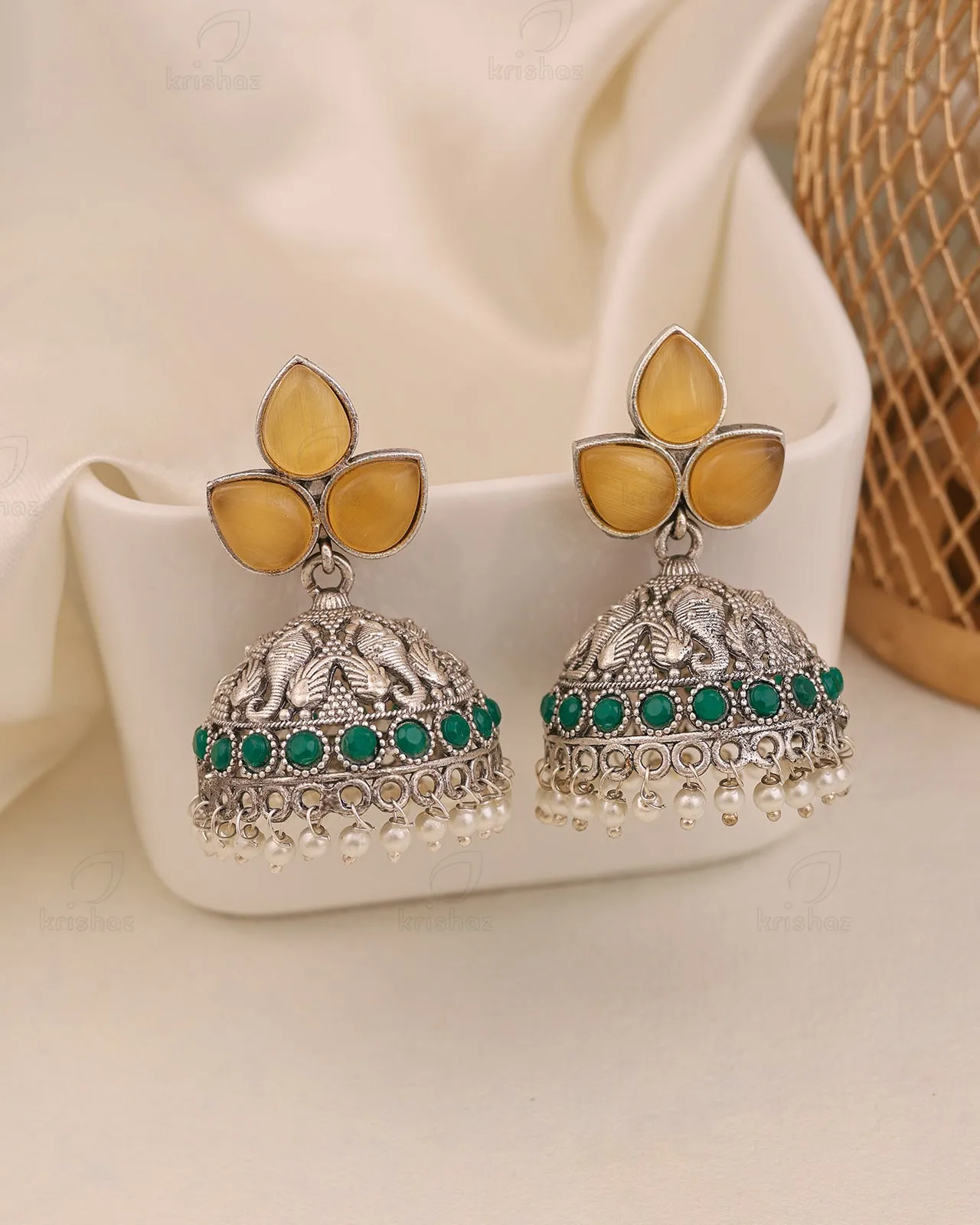 Mayuksh Jhumki Earrings