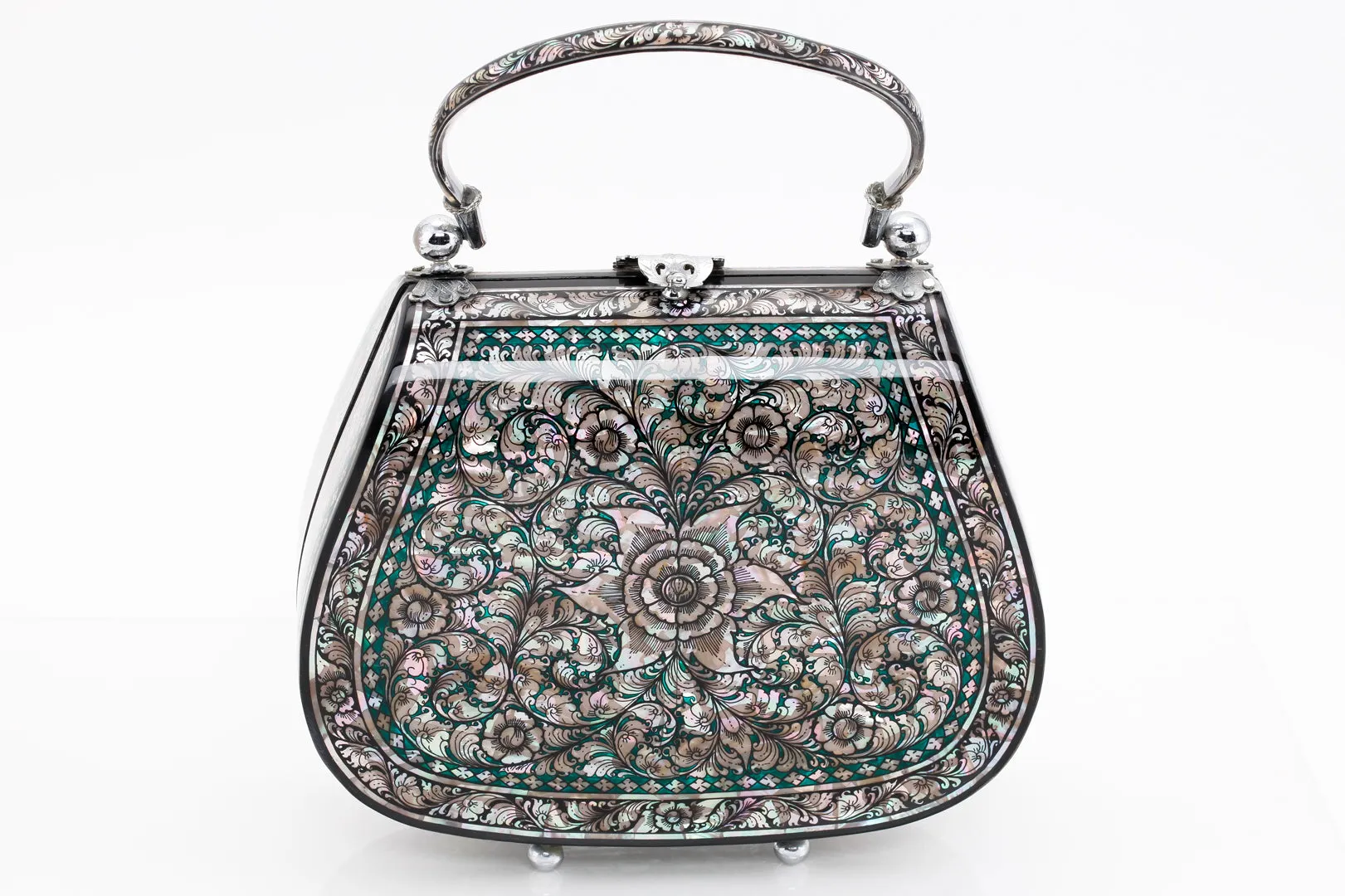 Mother of Pearl Inlay Classic Purse