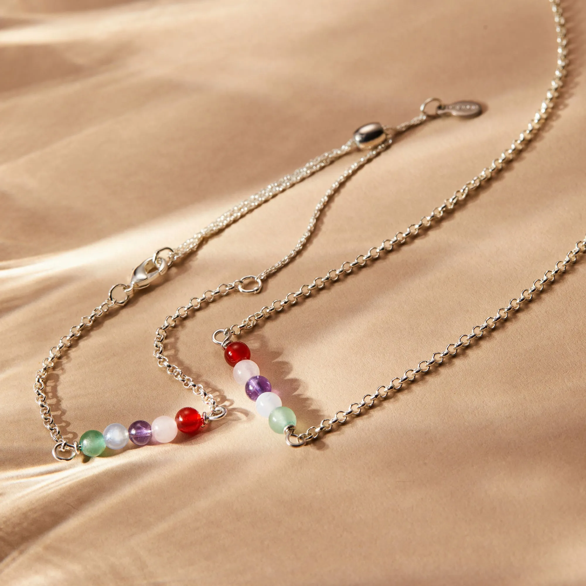 Multi-Gemstone Chain Necklace