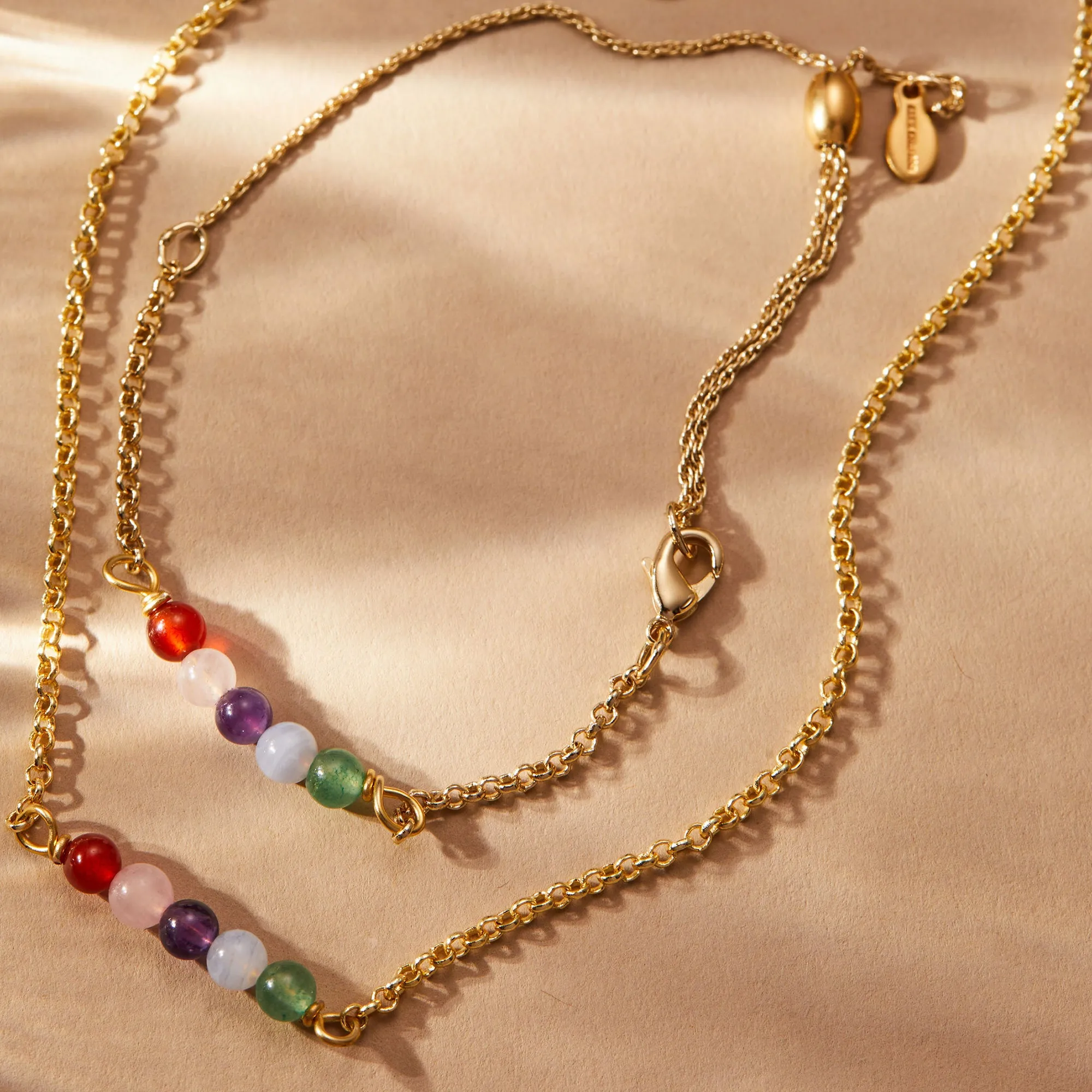 Multi-Gemstone Pull Chain Bracelet