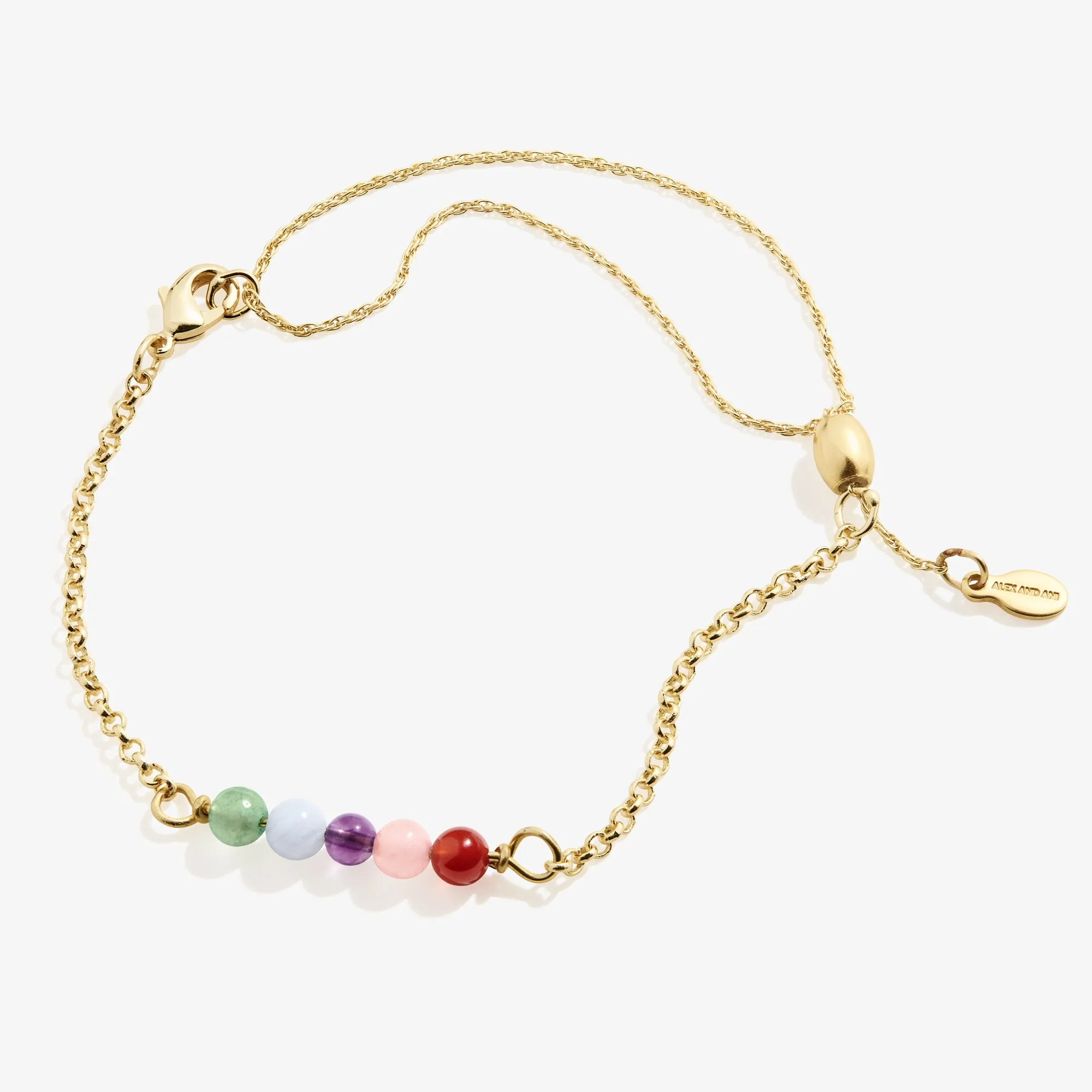 Multi-Gemstone Pull Chain Bracelet