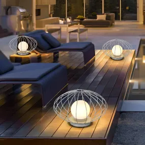 Mushroom Cage Shape LED Waterproof Modern Lawn Lamp Outdoor Lights