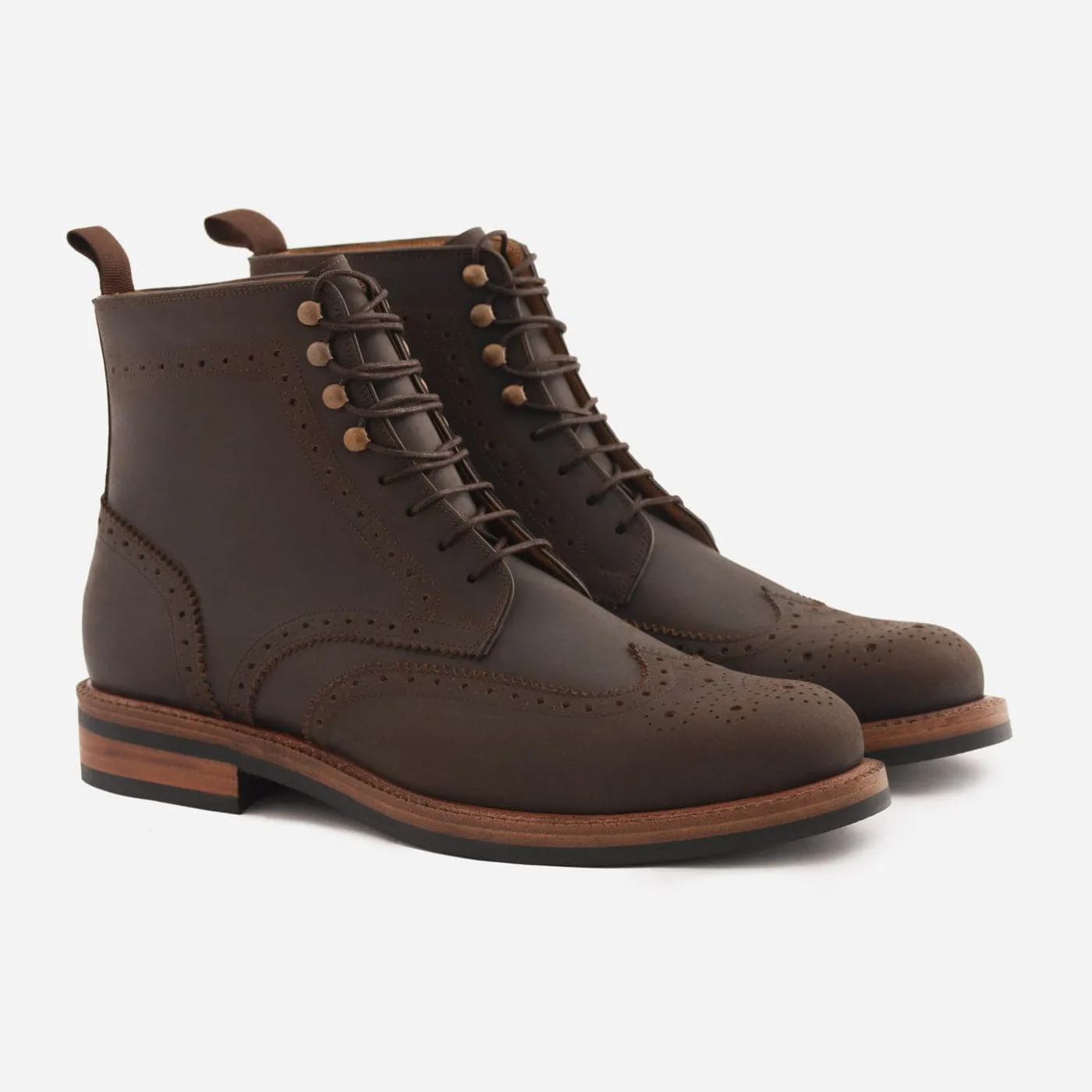 Nolan Brogue Boots - Pull-Up - Men's