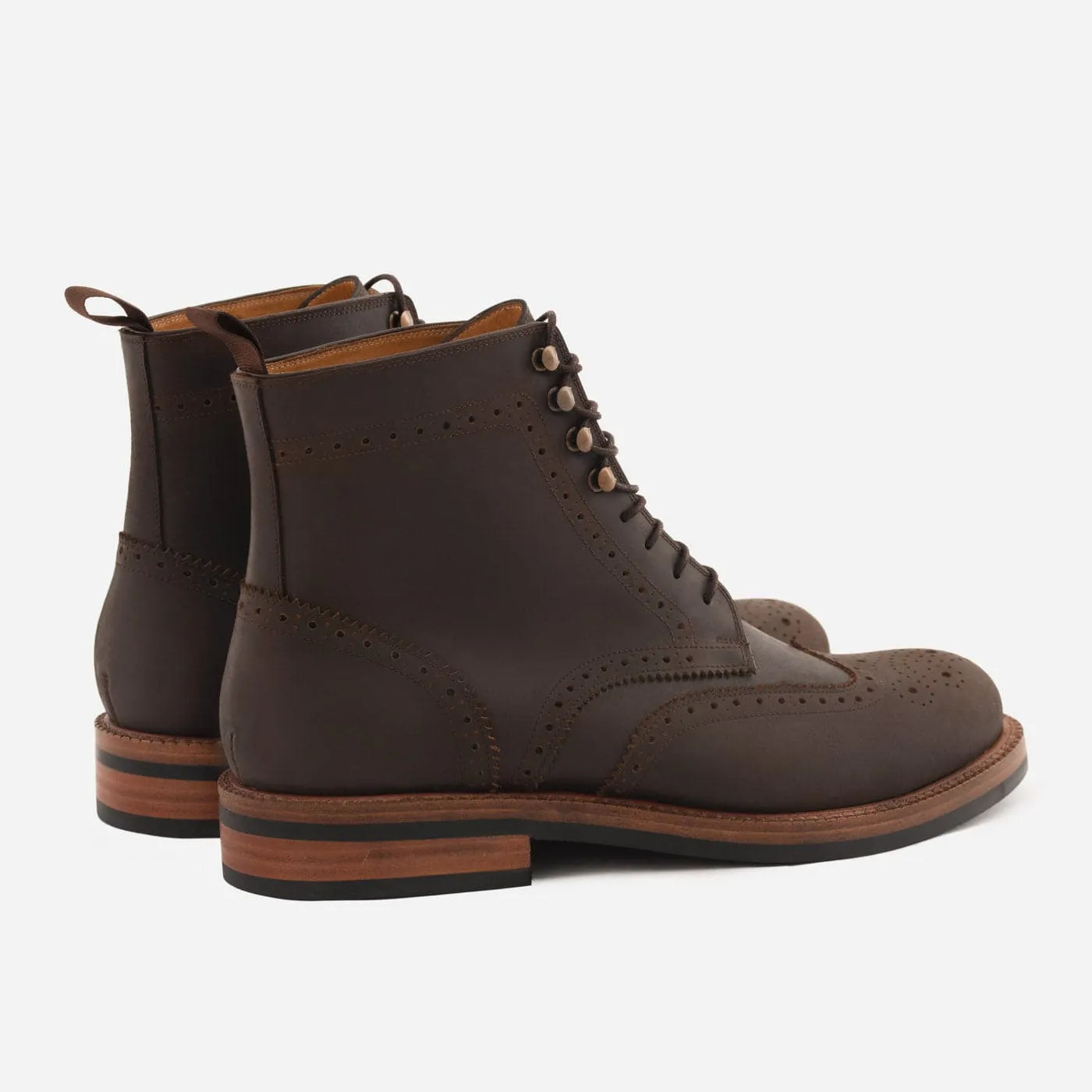 Nolan Brogue Boots - Pull-Up - Men's