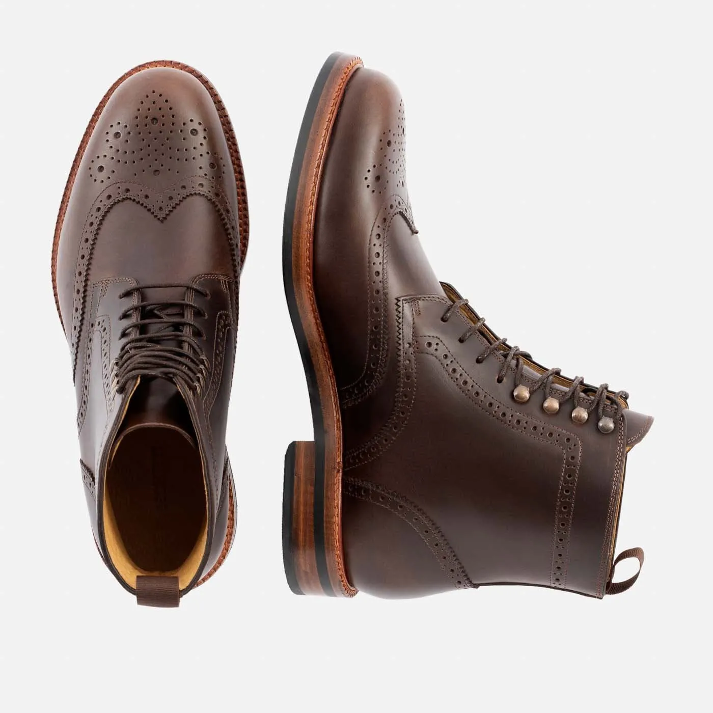 Nolan Brogue Boots - Pull-Up - Men's