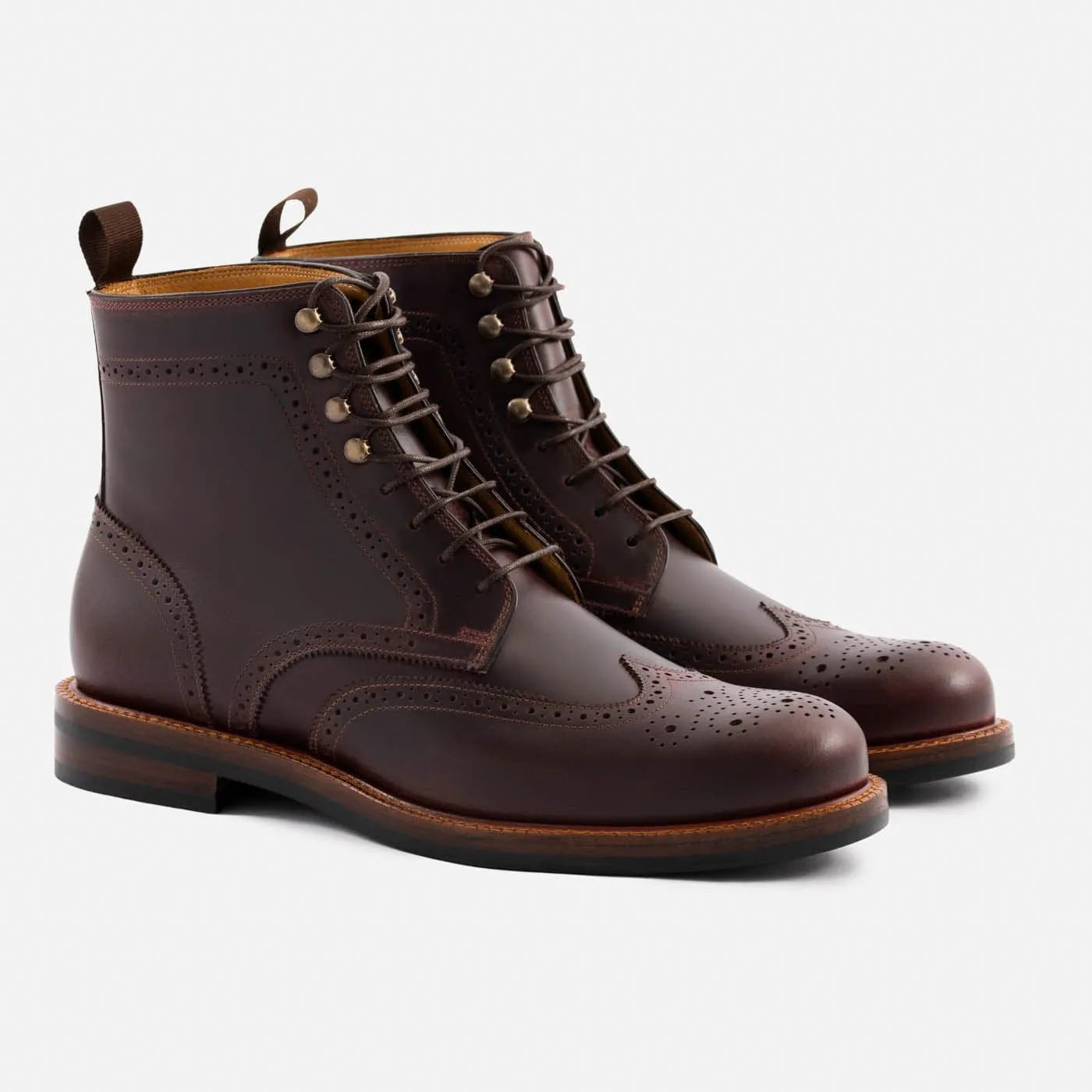 Nolan Brogue Boots - Pull-Up - Men's