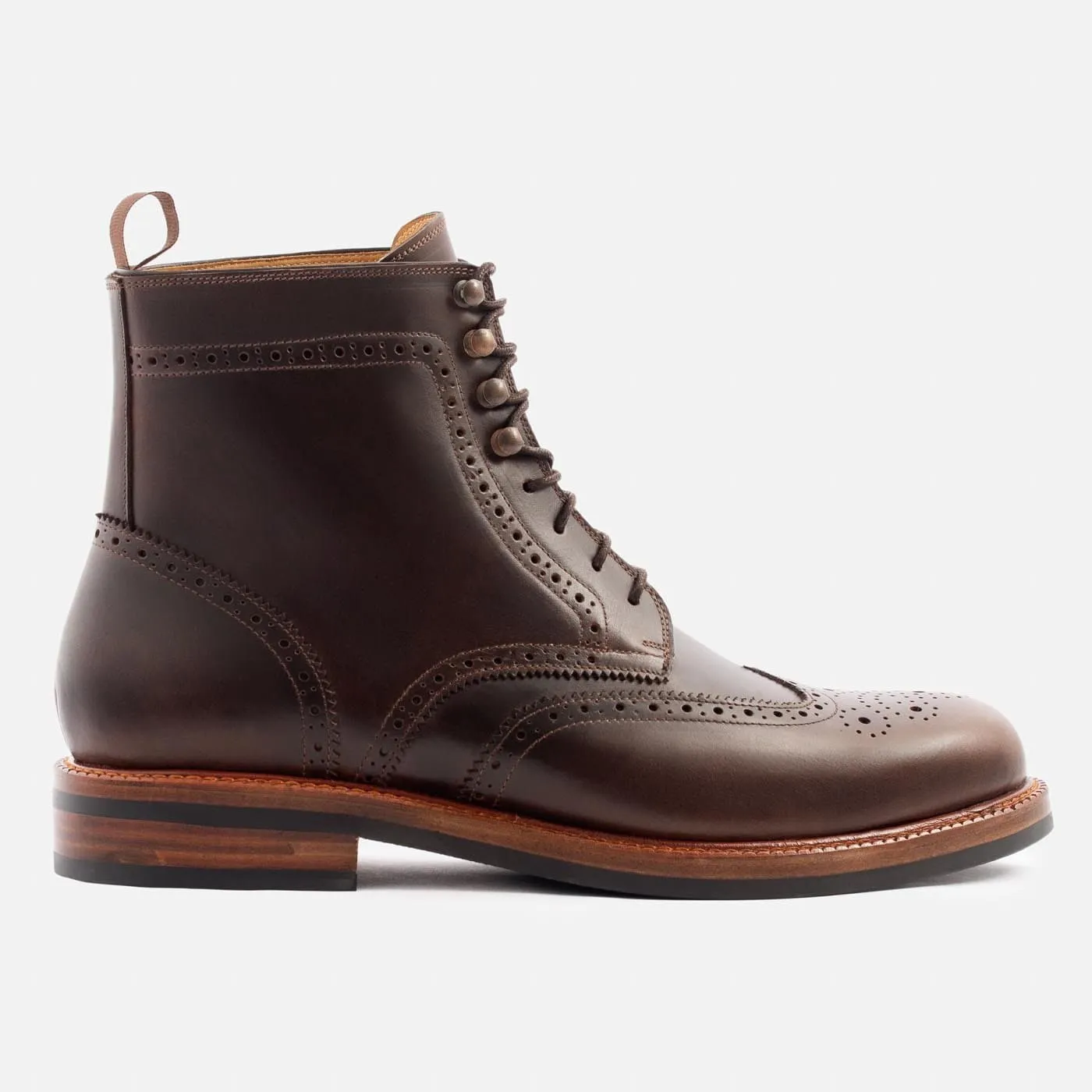 Nolan Brogue Boots - Pull-Up - Men's