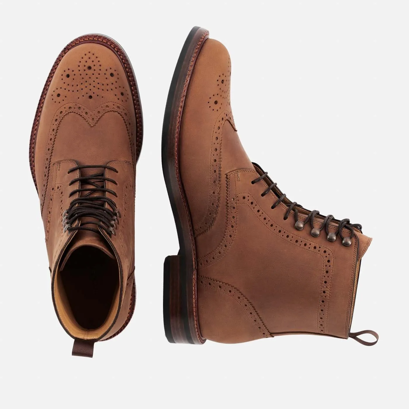 Nolan Brogue Boots - Pull-Up - Men's