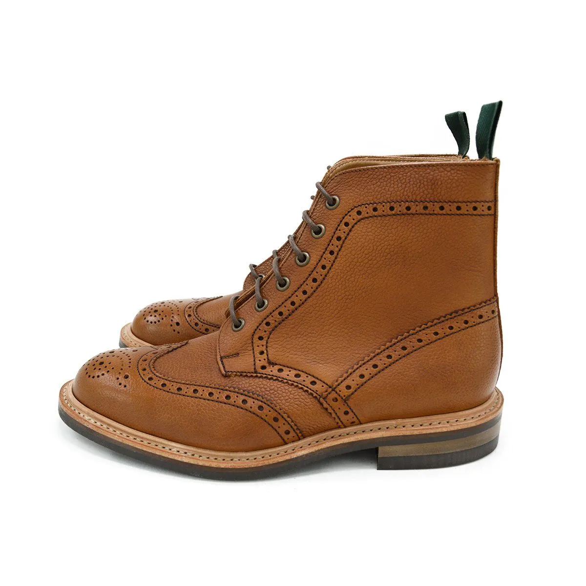 NPS HEATH Brogue Boots -Acorn Grain with Itshide Sole