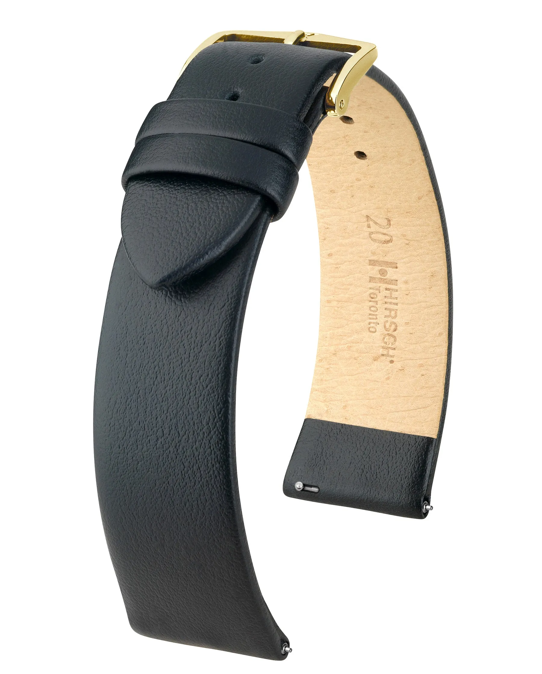 Open End HIRSCH TORONTO Classic Italian Calfskin Watch Strap  037 02 OE