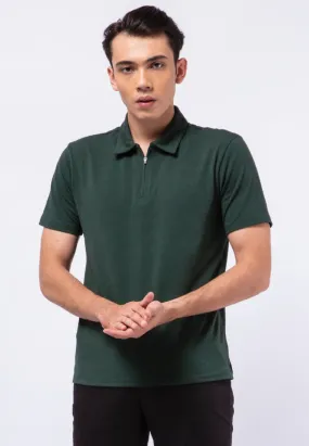 Polo Shirt with Zipper Details